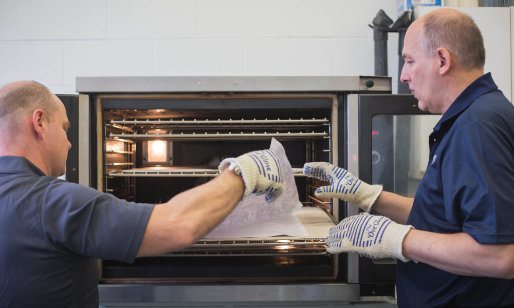 Putting the cast in the oven at Applied Biomechanics